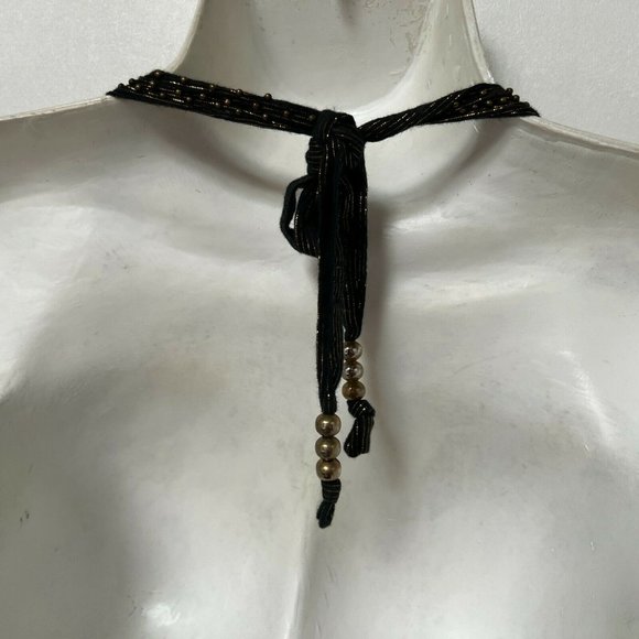 French Connection Dress Size 8 Open Back Halter Deep V Neck Floral Multicolor - Picture 6 of 7